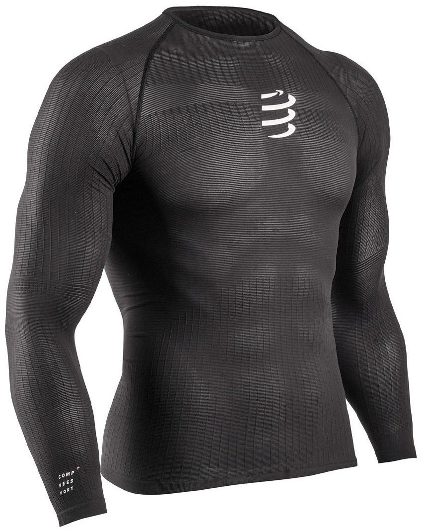 Лонгслив Compressport черный купить,NaN