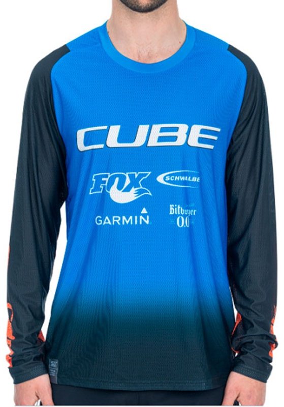 Лонгслив Cube синий купить,NaN