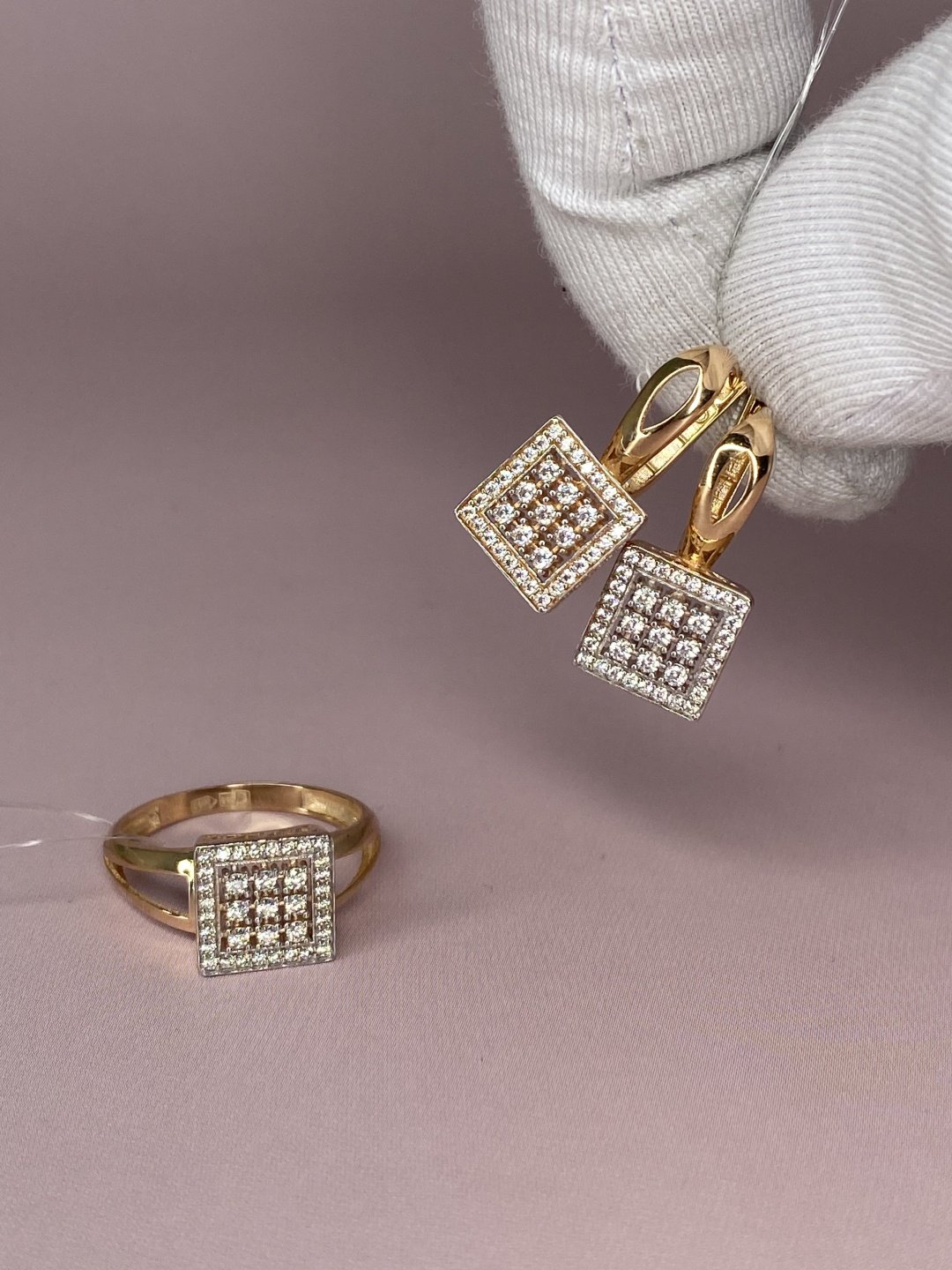 Diamond Union SET5157 вес 5.91 г золото, фианит купить,440450