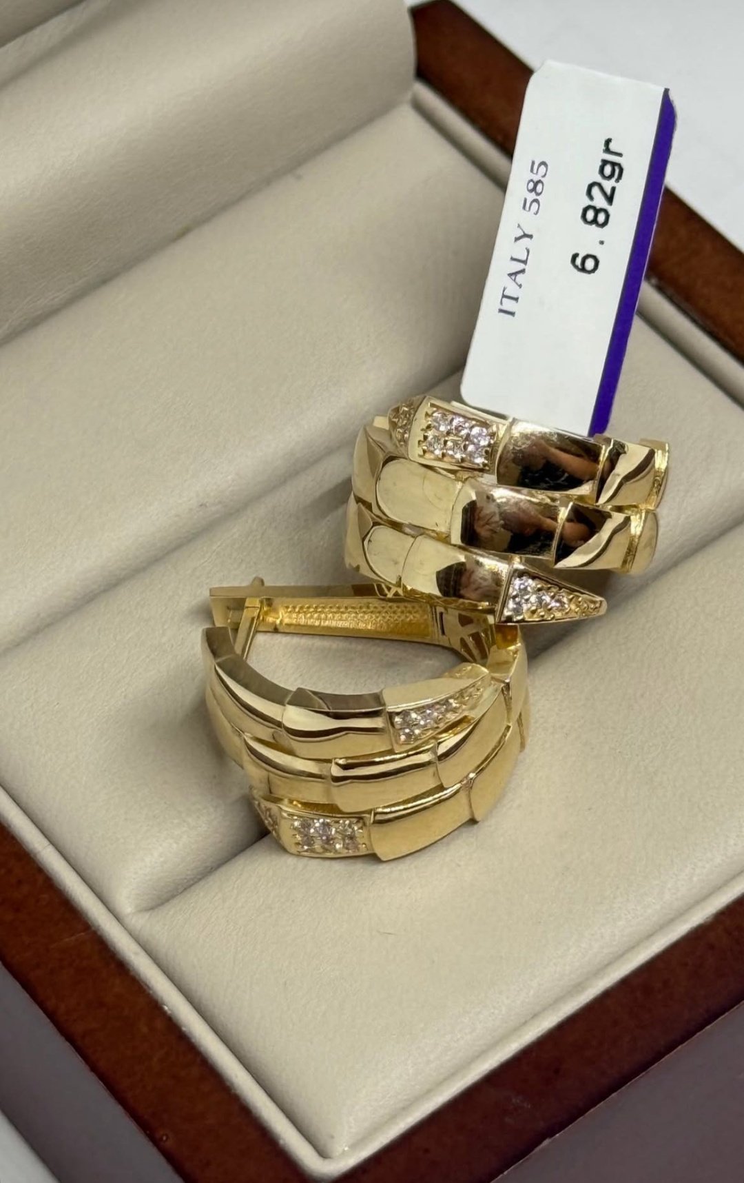 Серьги MIRSADO GOLD 345 вес 6.82 г золото, фианит купить,NaN