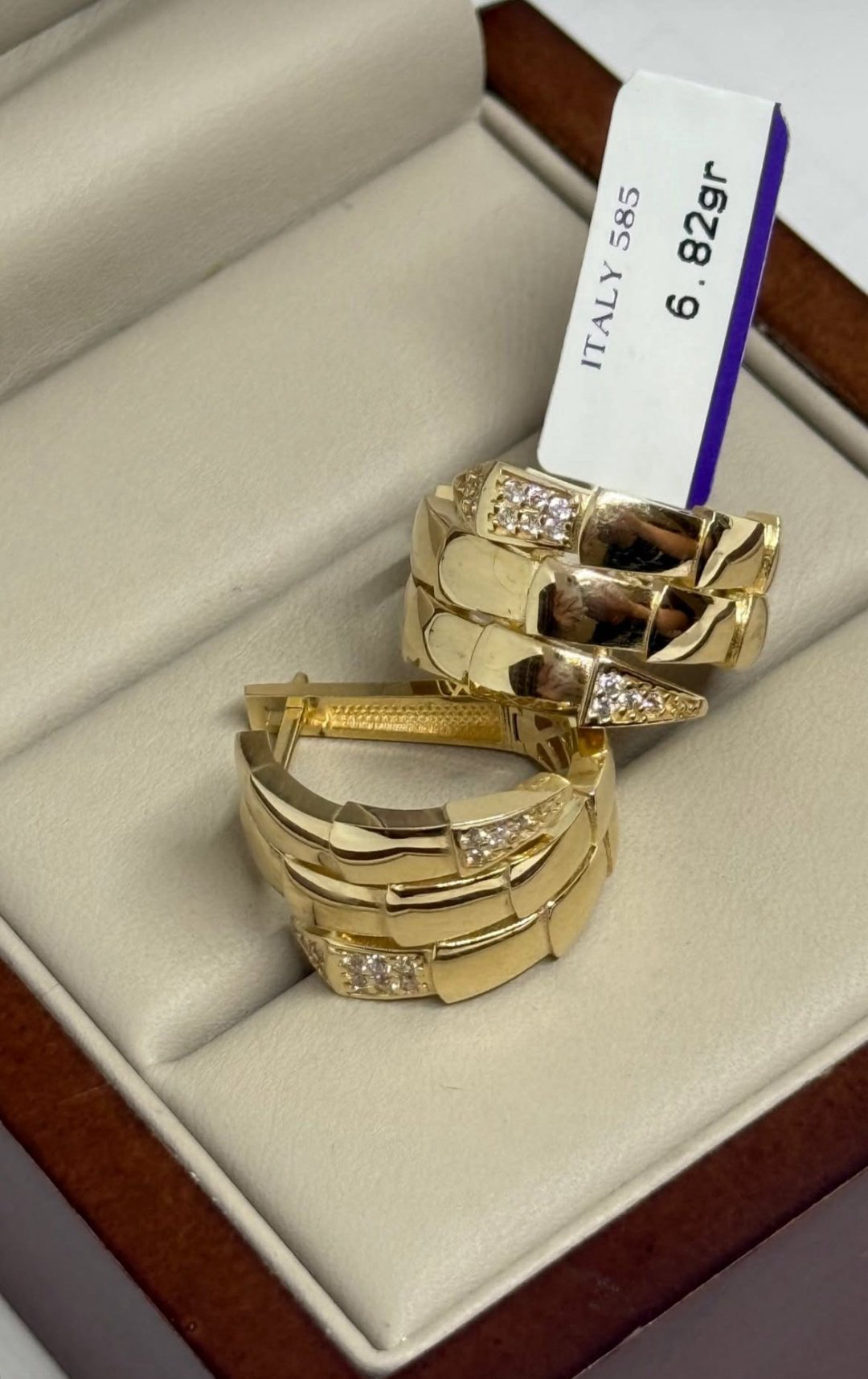 Серьги MIRSADO GOLD 345 вес 6.82 г золото, фианит купить,NaN