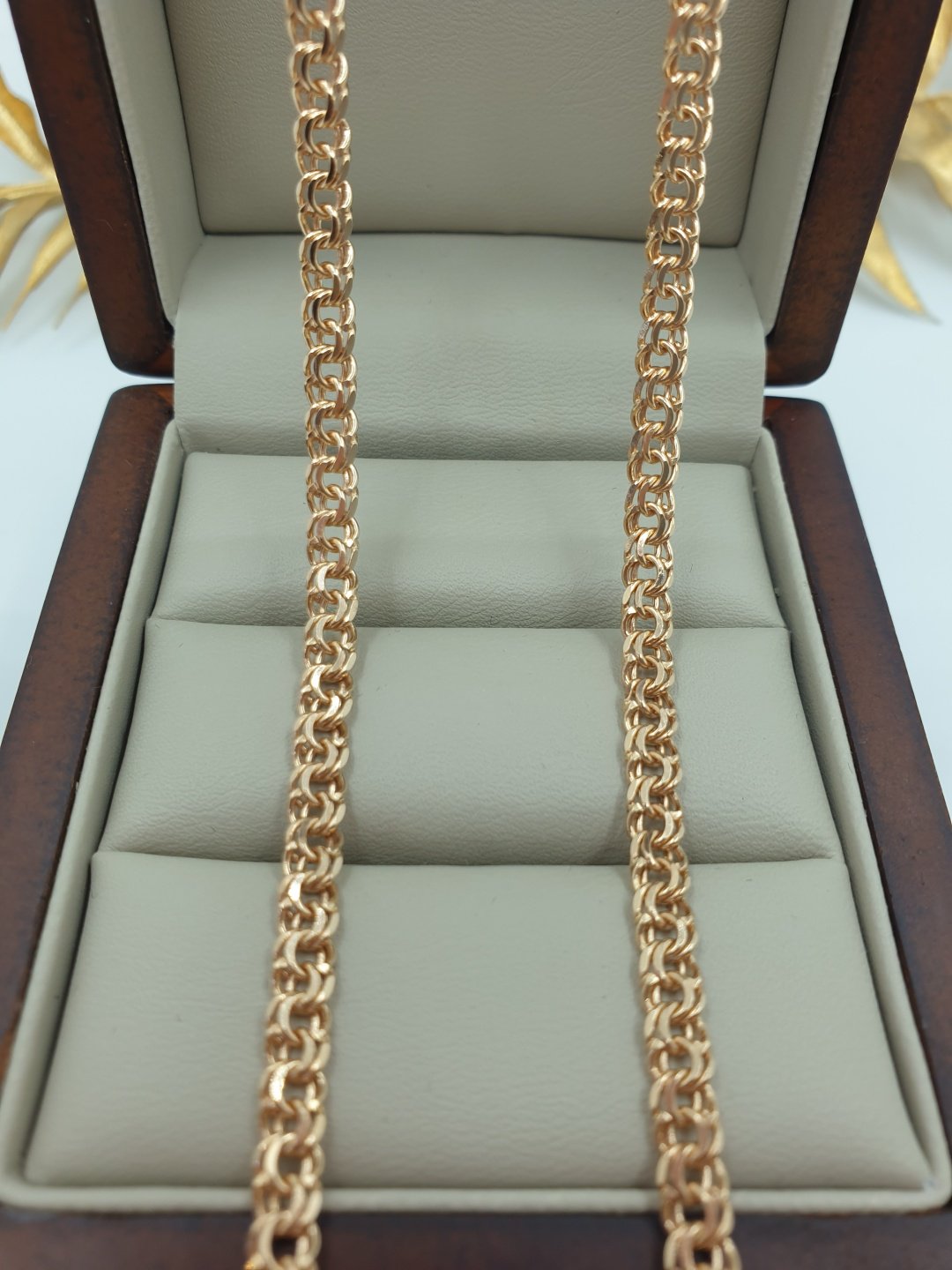 Цепь Dinara Gold 586056 длина 55 см, вес 14.75 г золото, плетение бисмарк купить,NaN
