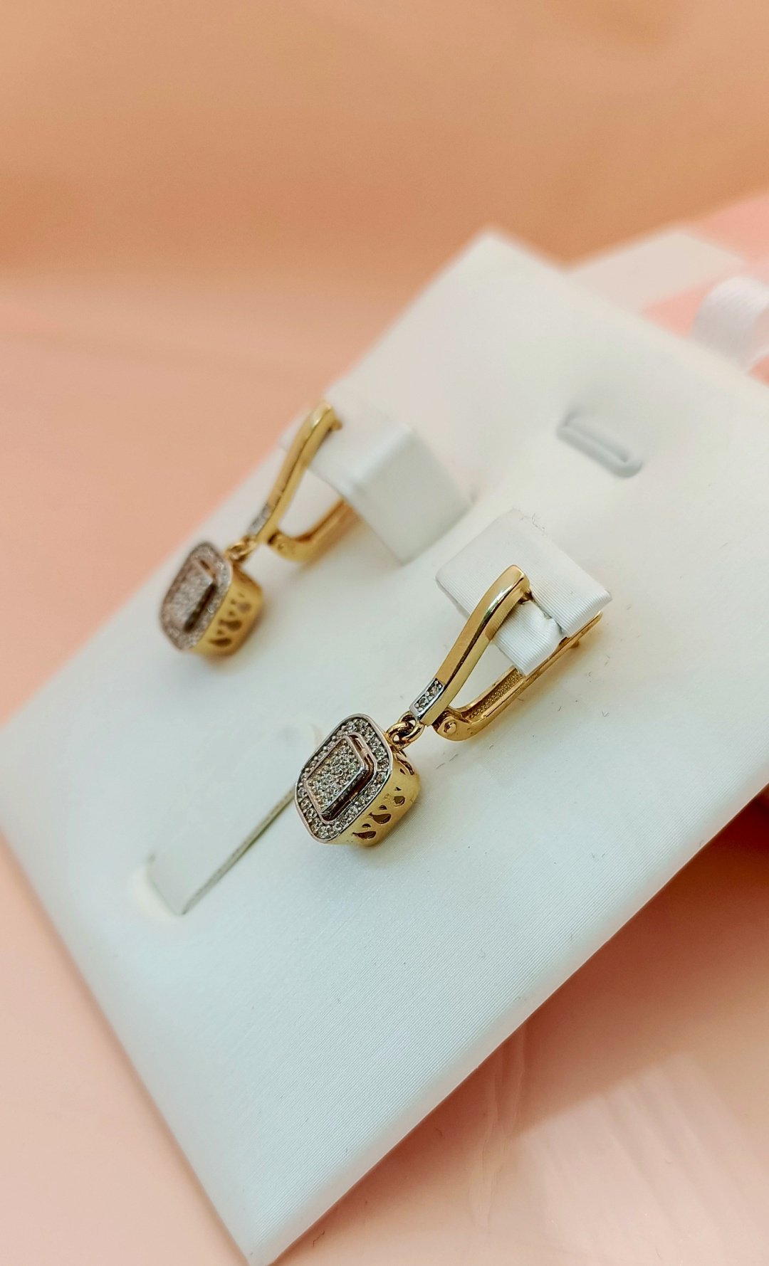 Серьги Italy Gold Italy gold вес 4.18 г золото, фианит купить,NaN