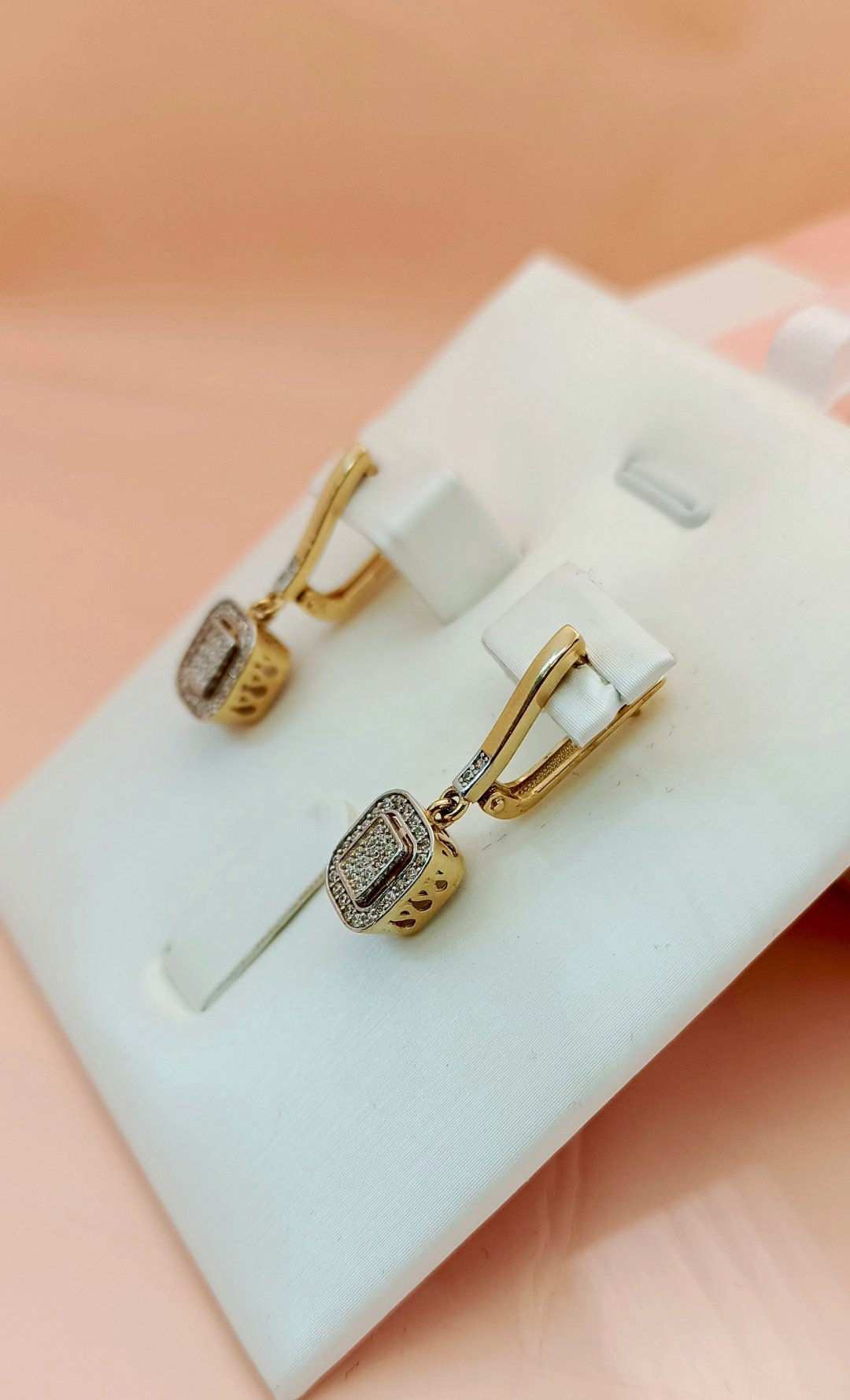 Серьги Italy Gold Italy gold вес 4.18 г золото, фианит купить,NaN