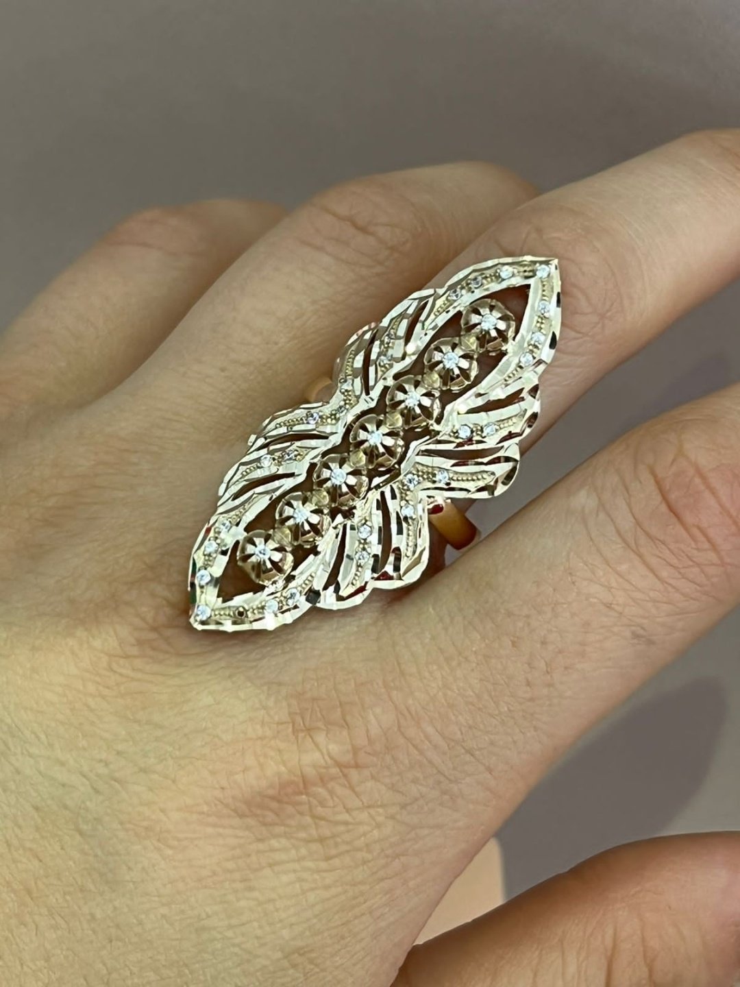 Кольцо Diamond 121224 размер 19 вес 5.45 г золото, фианит купить,NaN