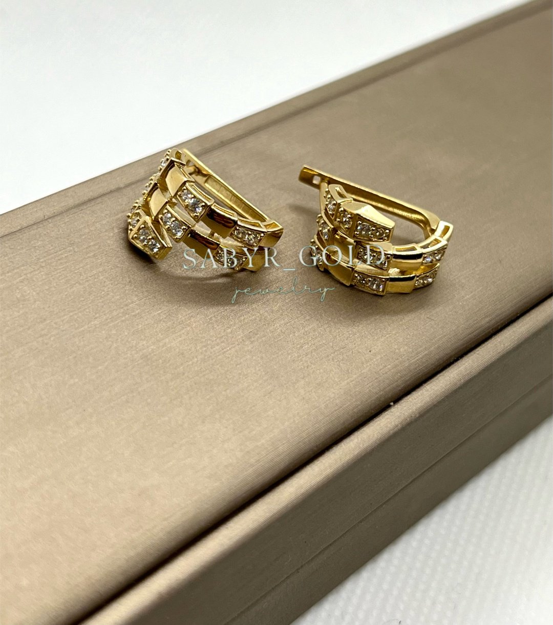Серьги Italian Gold Б0532 вес 6.28 г золото, фианит купить,NaN