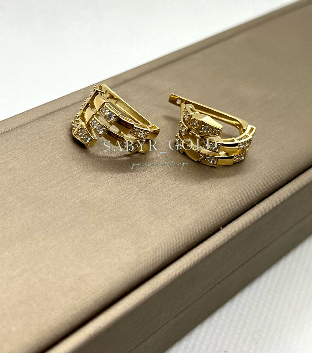 Серьги Italian Gold Б0532 вес 6.28 г золото, фианит купить,NaN