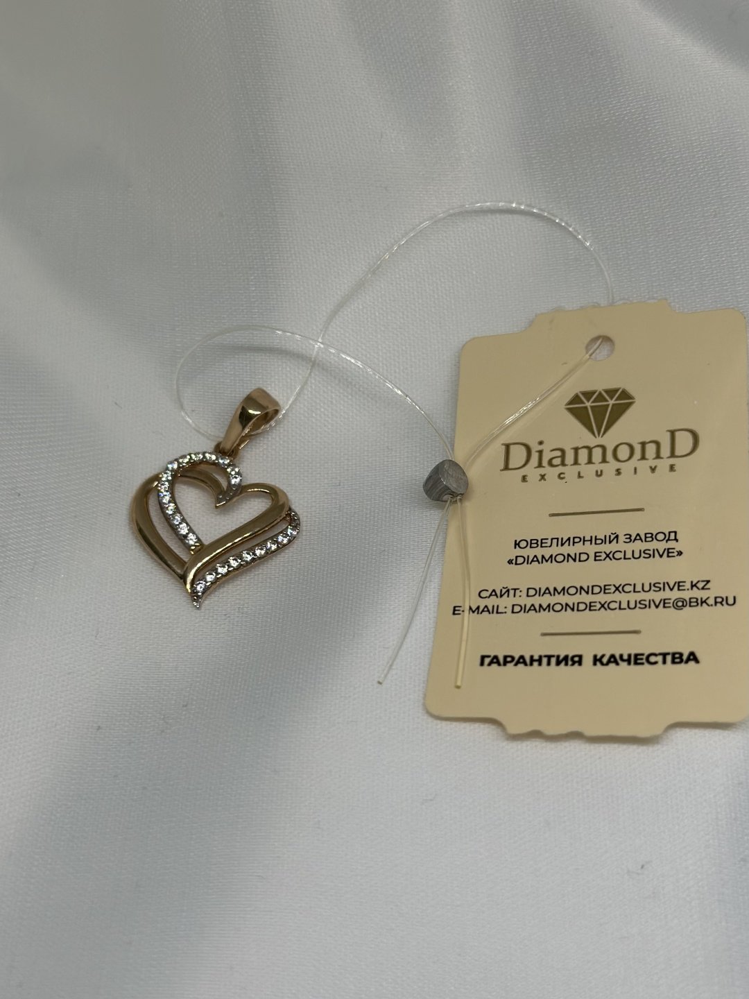 Подвеска DiamonD 962537198 вес 1.35 г золото, фианит купить,NaN