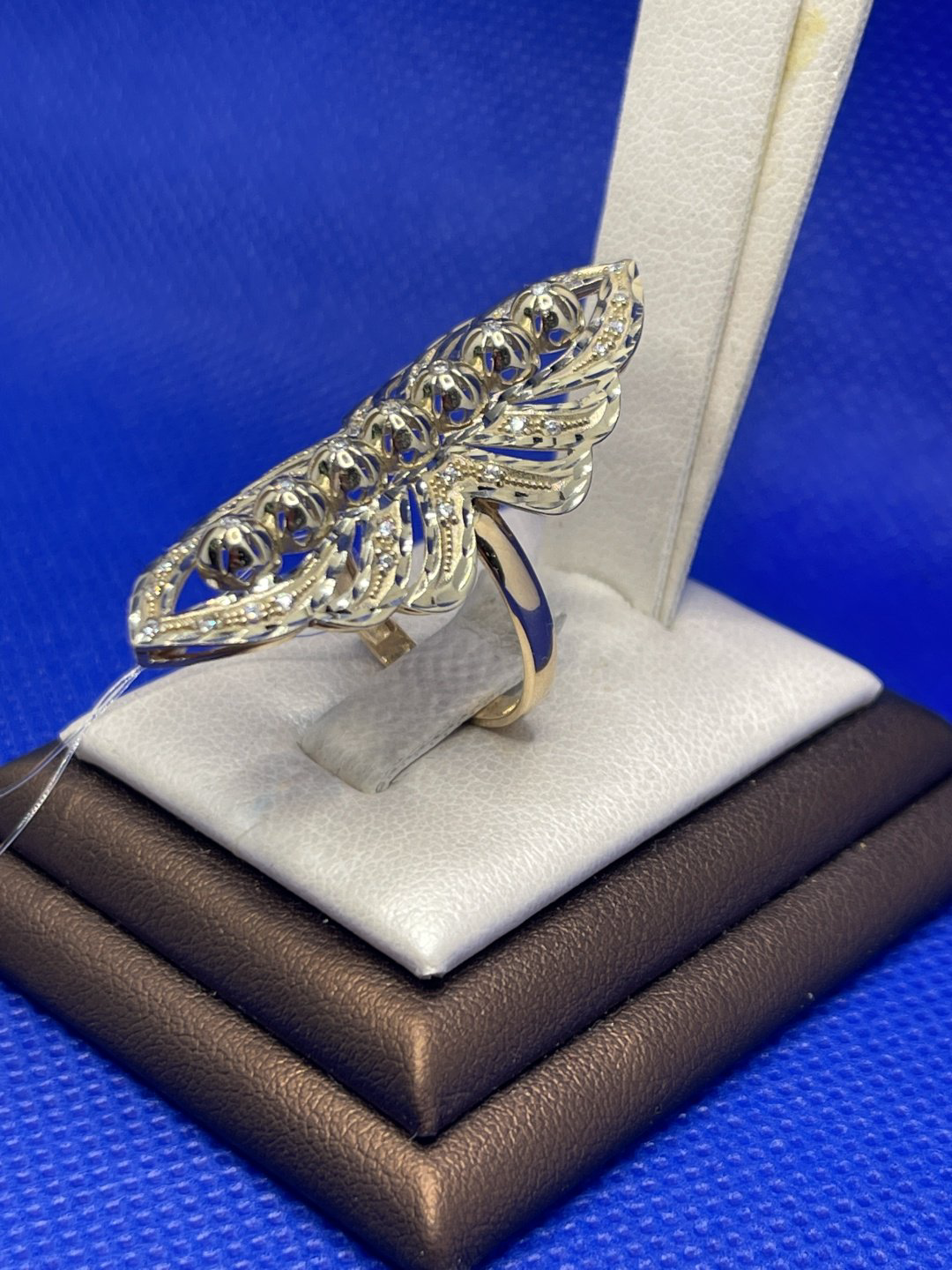 Кольцо DIAMANT NOIR 5789965 размер 19.5 вес 5.63 г золото, фианит купить,NaN