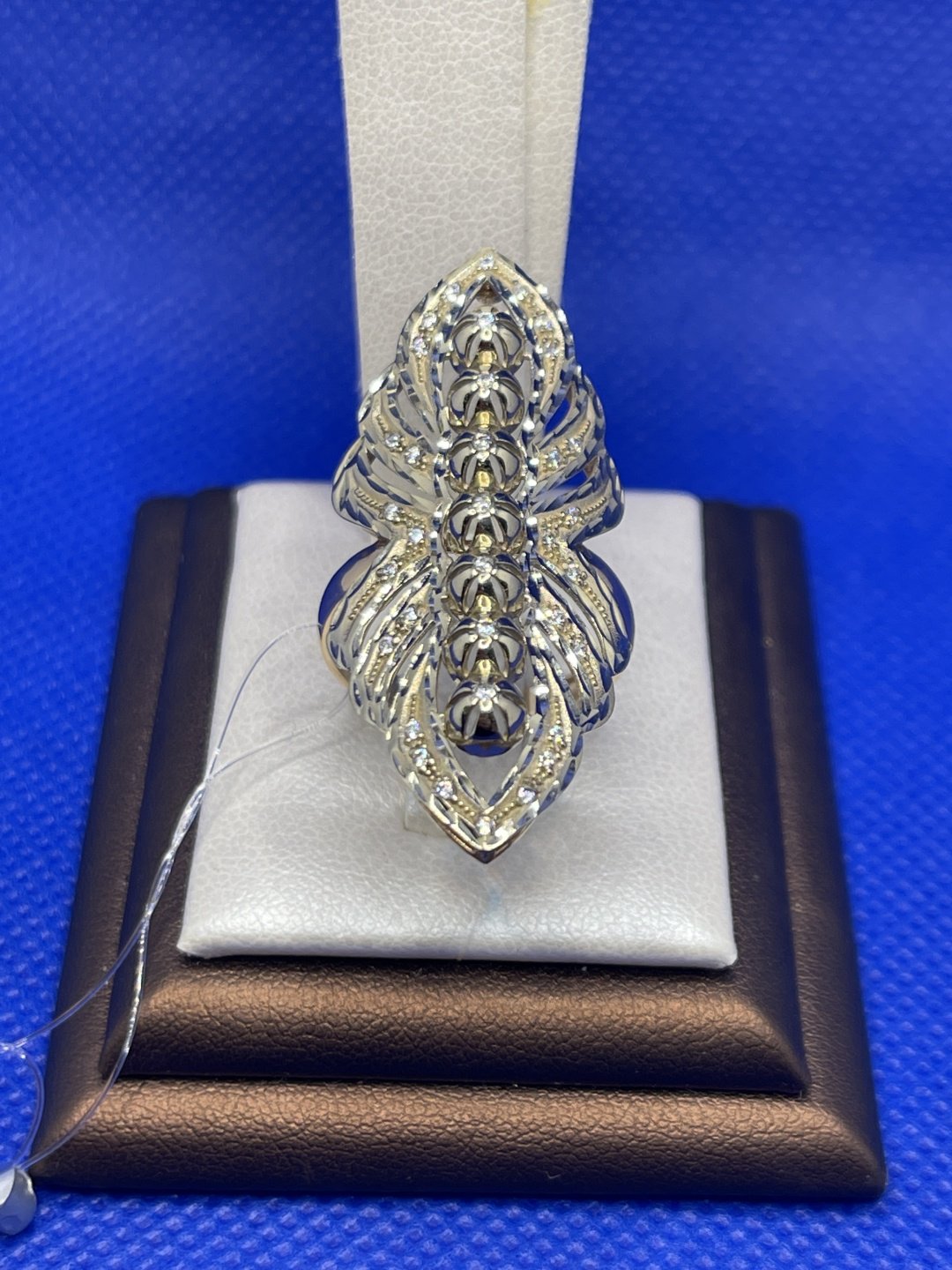 Кольцо DIAMANT NOIR 5789965 размер 19.5 вес 5.63 г золото, фианит купить,NaN