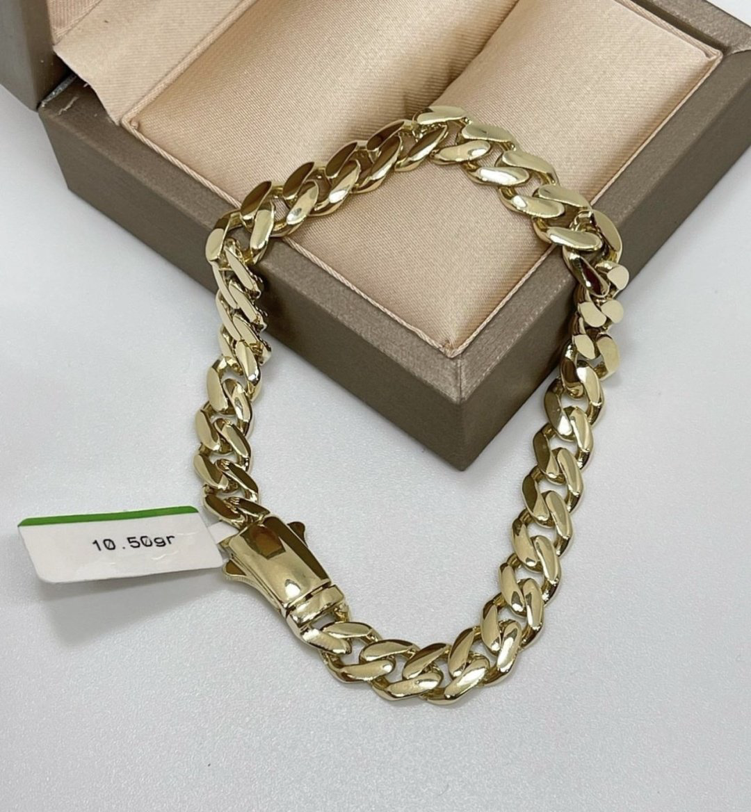Браслет ALOR Italy gold длина 20 см, вес 10.5 г золото, плетение аллигатор купить,NaN