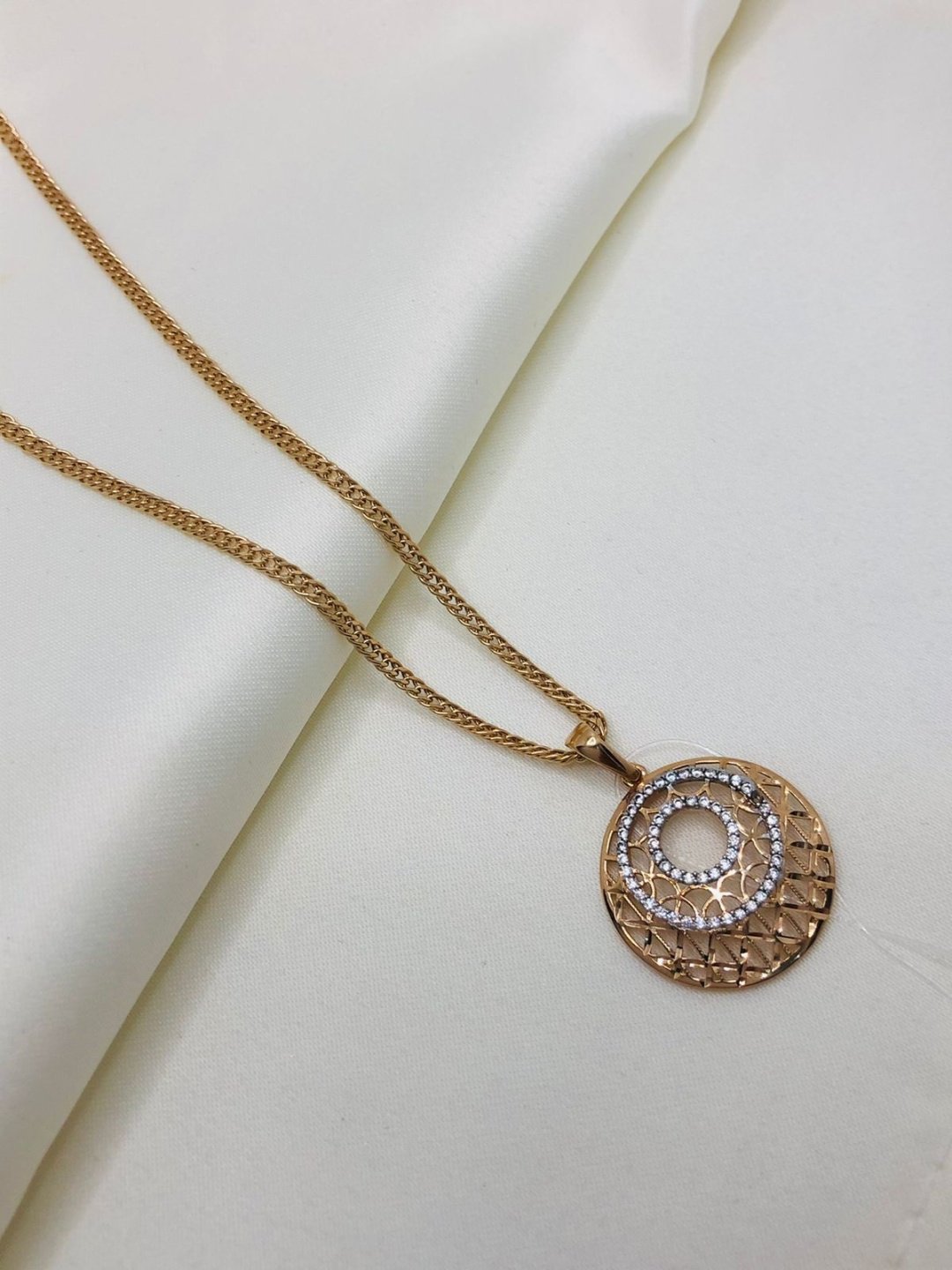 Колье NN GOLD NN-82/483 длина 50 см вес 4.42 г золото, цирконий купить,NaN