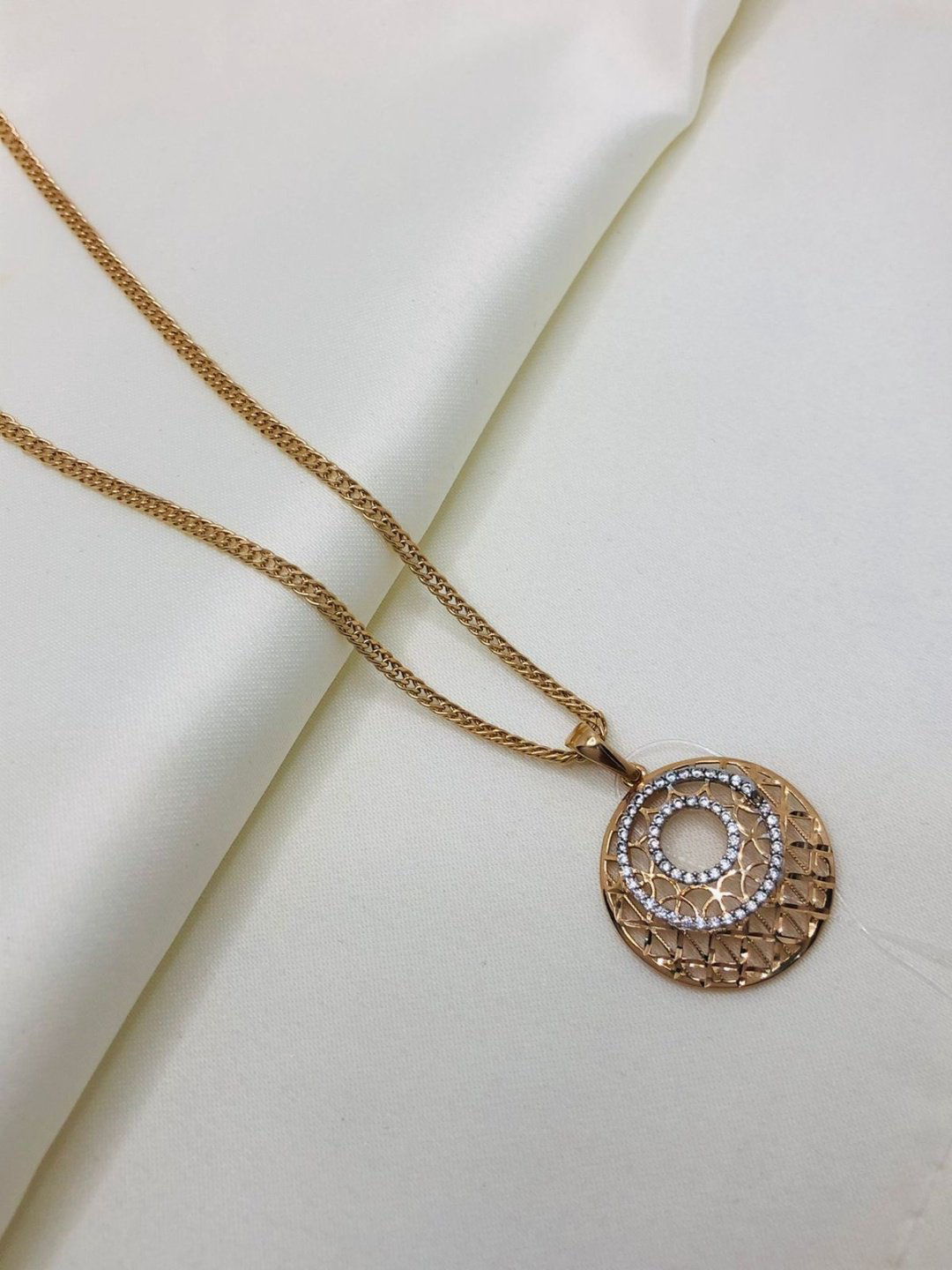 Колье NN GOLD NN-82/483 длина 50 см вес 4.42 г золото, цирконий купить,NaN