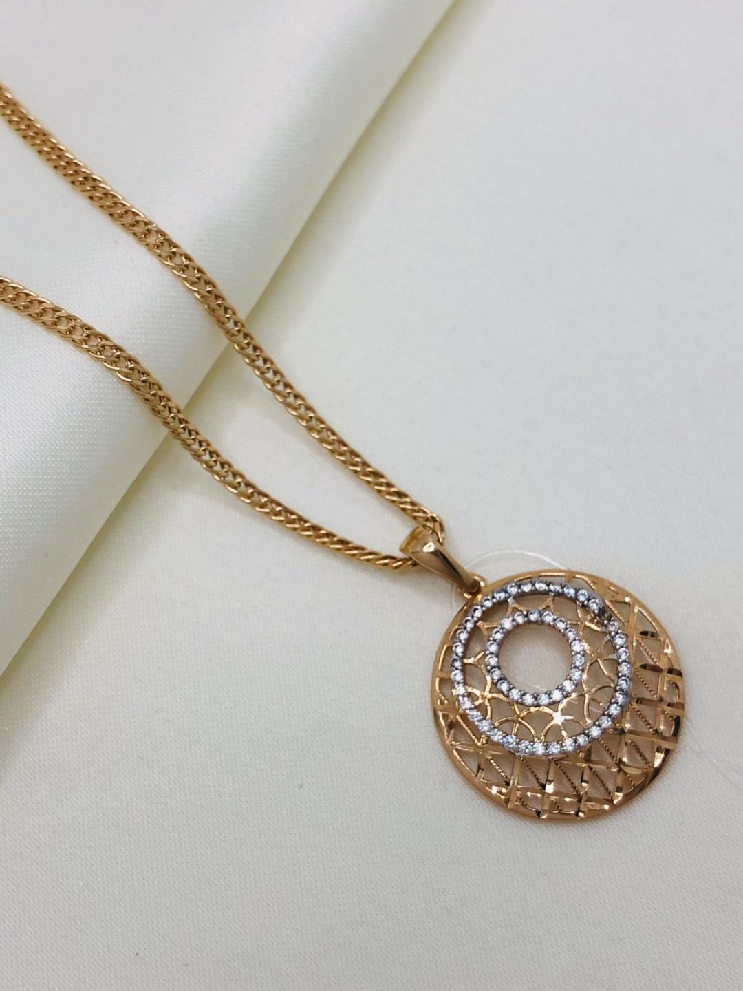 Колье NN GOLD NN-82/483 длина 50 см вес 4.42 г золото, цирконий купить,NaN