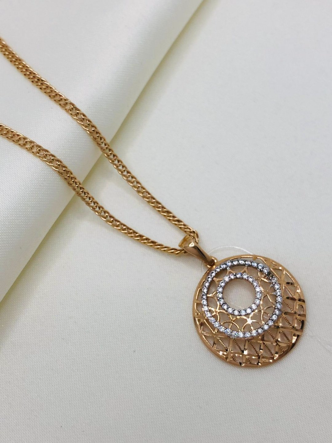 Колье NN GOLD NN-82/483 длина 50 см вес 4.42 г золото, цирконий купить,NaN