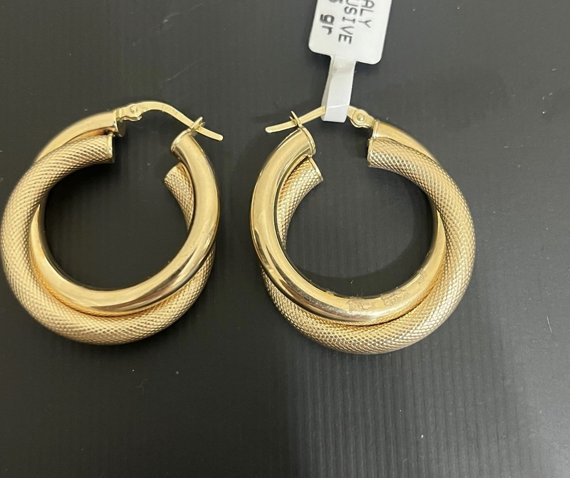 Серьги Italy Exclusive Конго золотые серьги литый Италия вес 5.25 г золото, без вставок купить,NaN