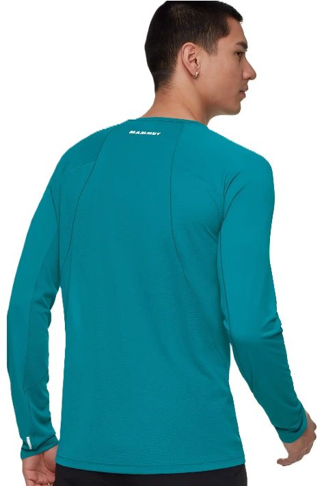 Лонгслив Mammut бирюзовый купить,NaN