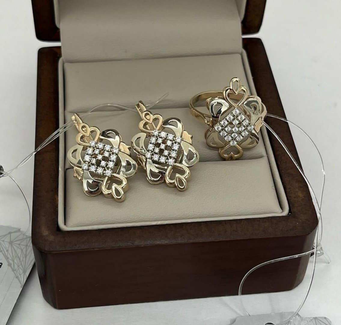 Ali Gold 1003 вес 9 г золото, фианит купить,NaN