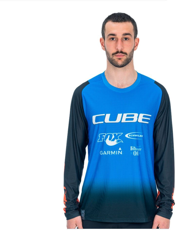 Лонгслив Cube синий купить,NaN