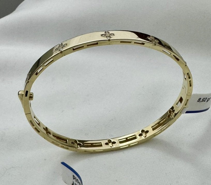 Браслет Italy Gold 019 длина 18 см, вес 8.92 г золото, плетение отсутствует купить,NaN
