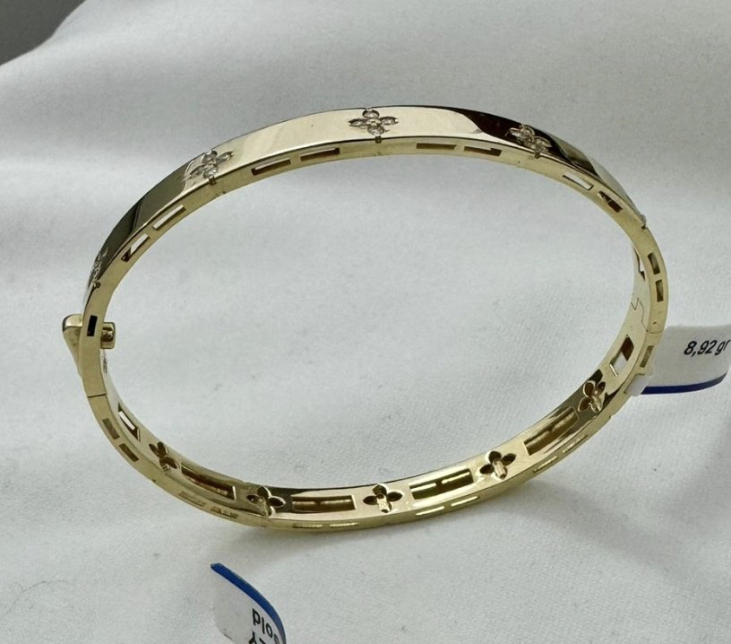Браслет Italy Gold 019 длина 18 см, вес 8.92 г золото, плетение отсутствует купить,NaN