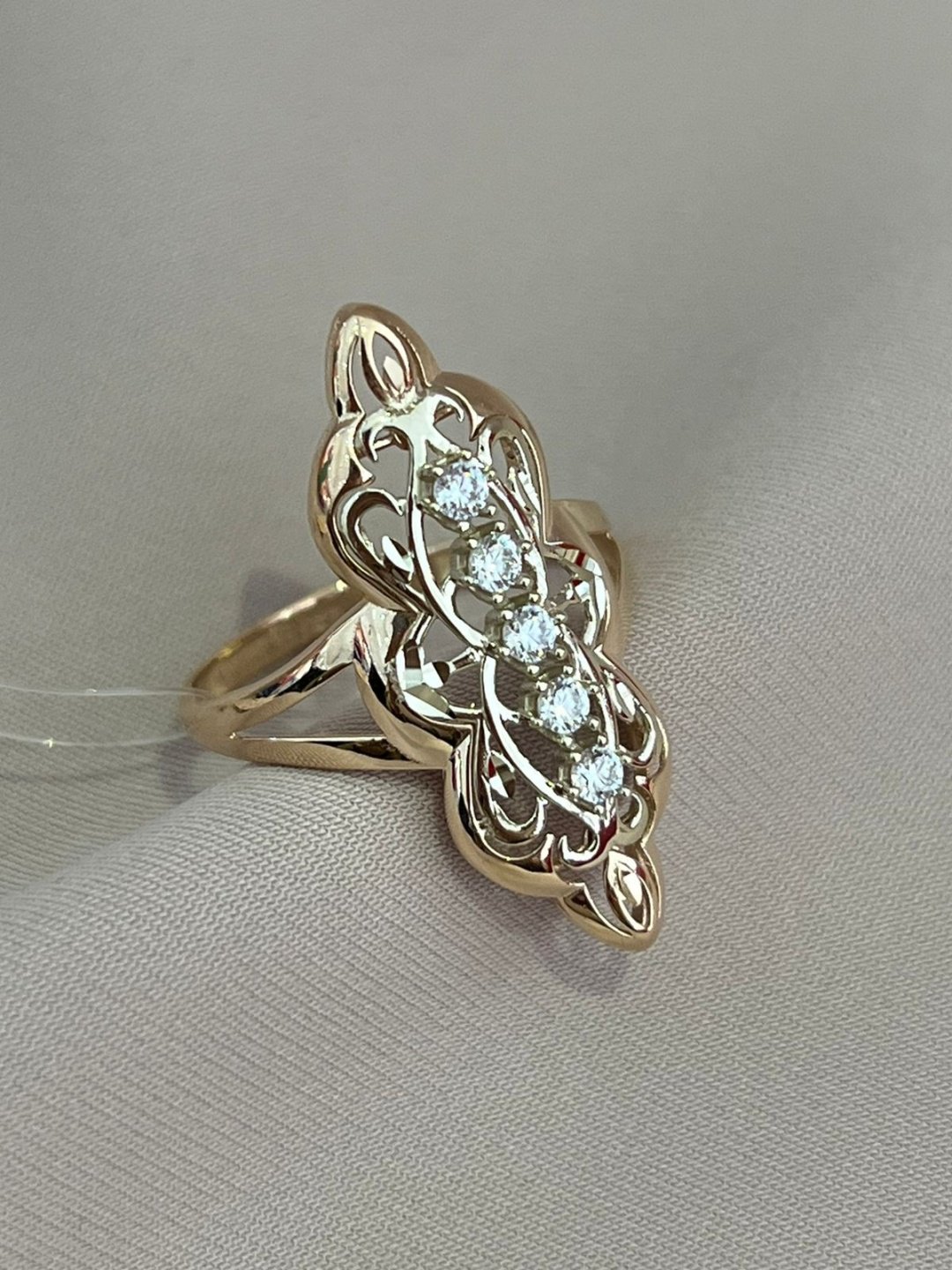 Кольцо Diamond 07465 размер 20.5 вес 3.69 г золото, фианит купить,NaN