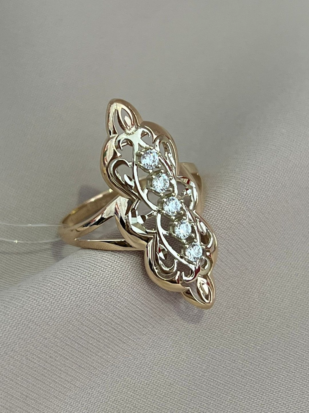 Кольцо Diamond 07465 размер 20.5 вес 3.69 г золото, фианит купить,NaN