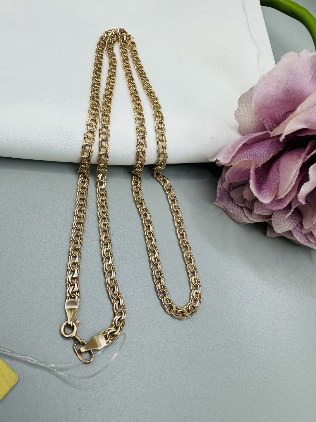 Цепь Raia Gold 0001030 длина 50 см, вес 5.42 г золото, плетение бисмарк купить,NaN