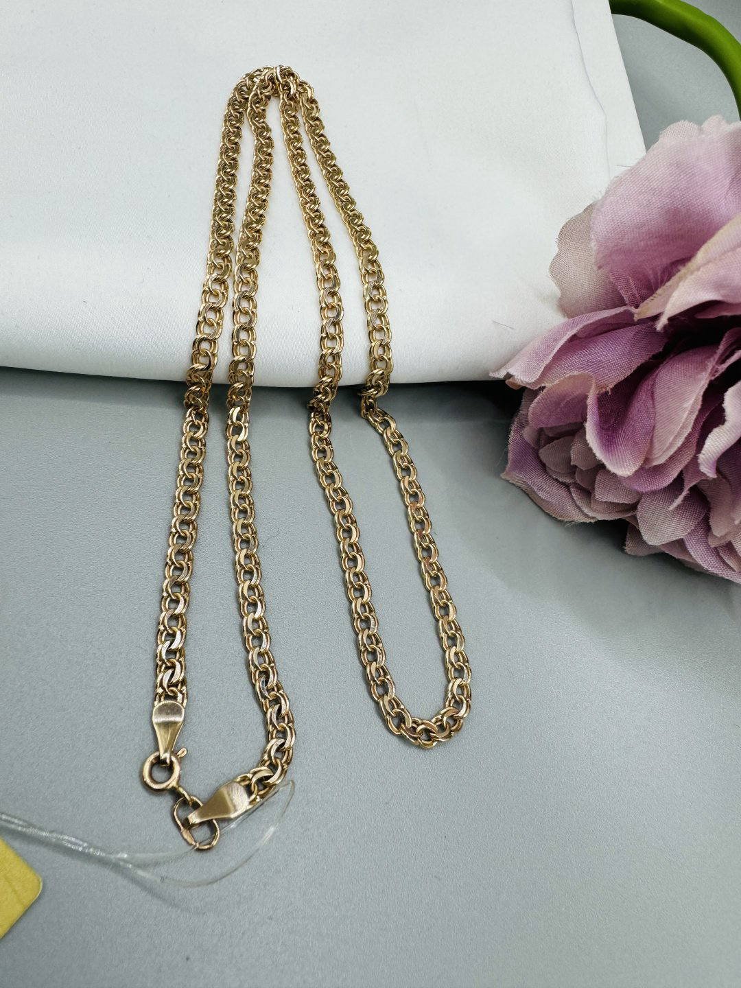 Цепь Raia Gold 0001030 длина 50 см, вес 5.42 г золото, плетение бисмарк купить,NaN
