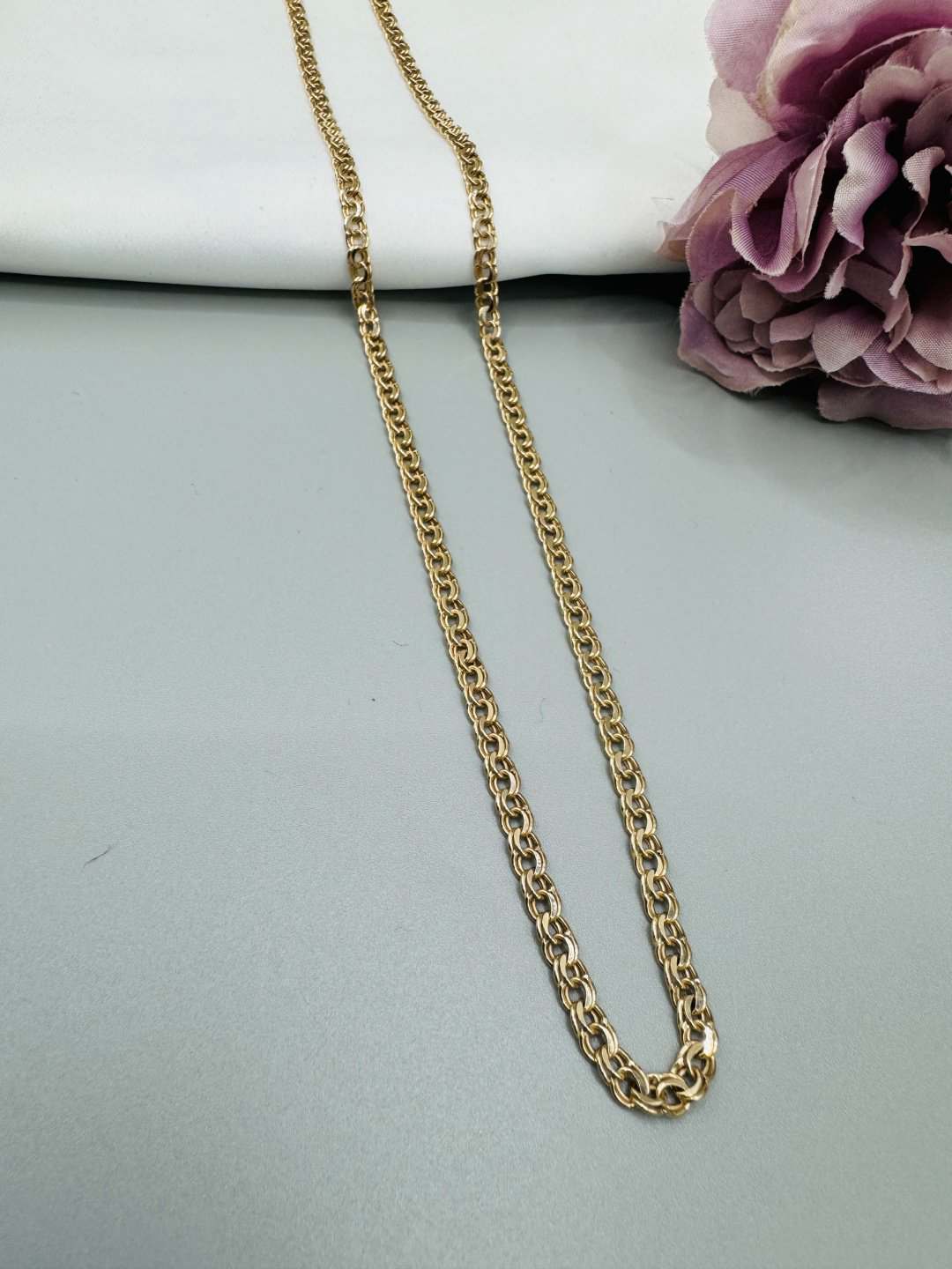 Цепь Raia Gold 0001030 длина 50 см, вес 5.42 г золото, плетение бисмарк купить,NaN