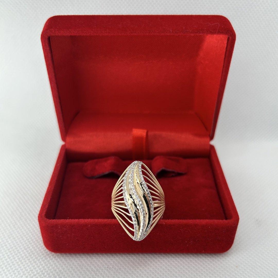 Кольцо Diamond Exclusive 6249ИЕ размер 19.5 вес 4.1 г золото, фианит купить,NaN