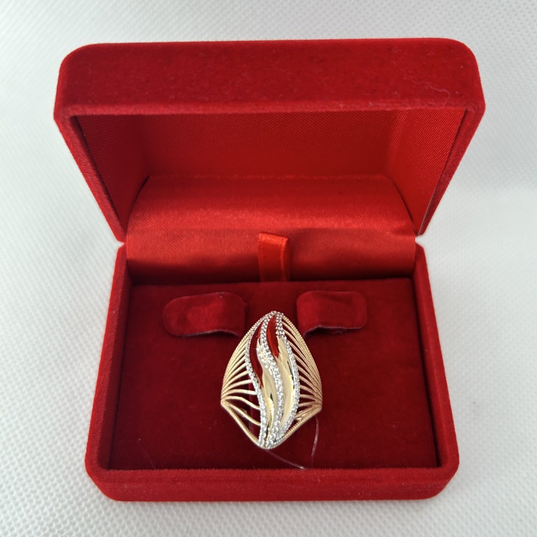 Кольцо Diamond Exclusive 6249ИЕ размер 19.5 вес 4.1 г золото, фианит купить,NaN