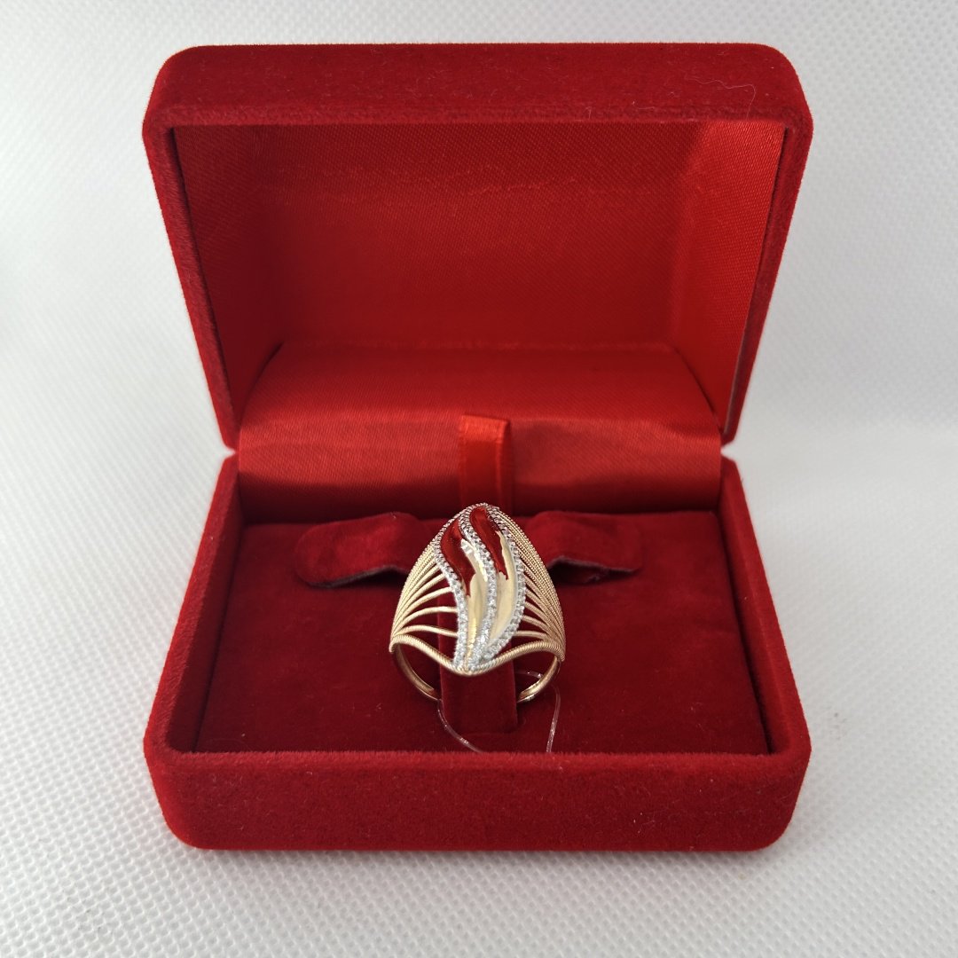 Кольцо Diamond Exclusive 6249ИЕ размер 19.5 вес 4.1 г золото, фианит купить,NaN