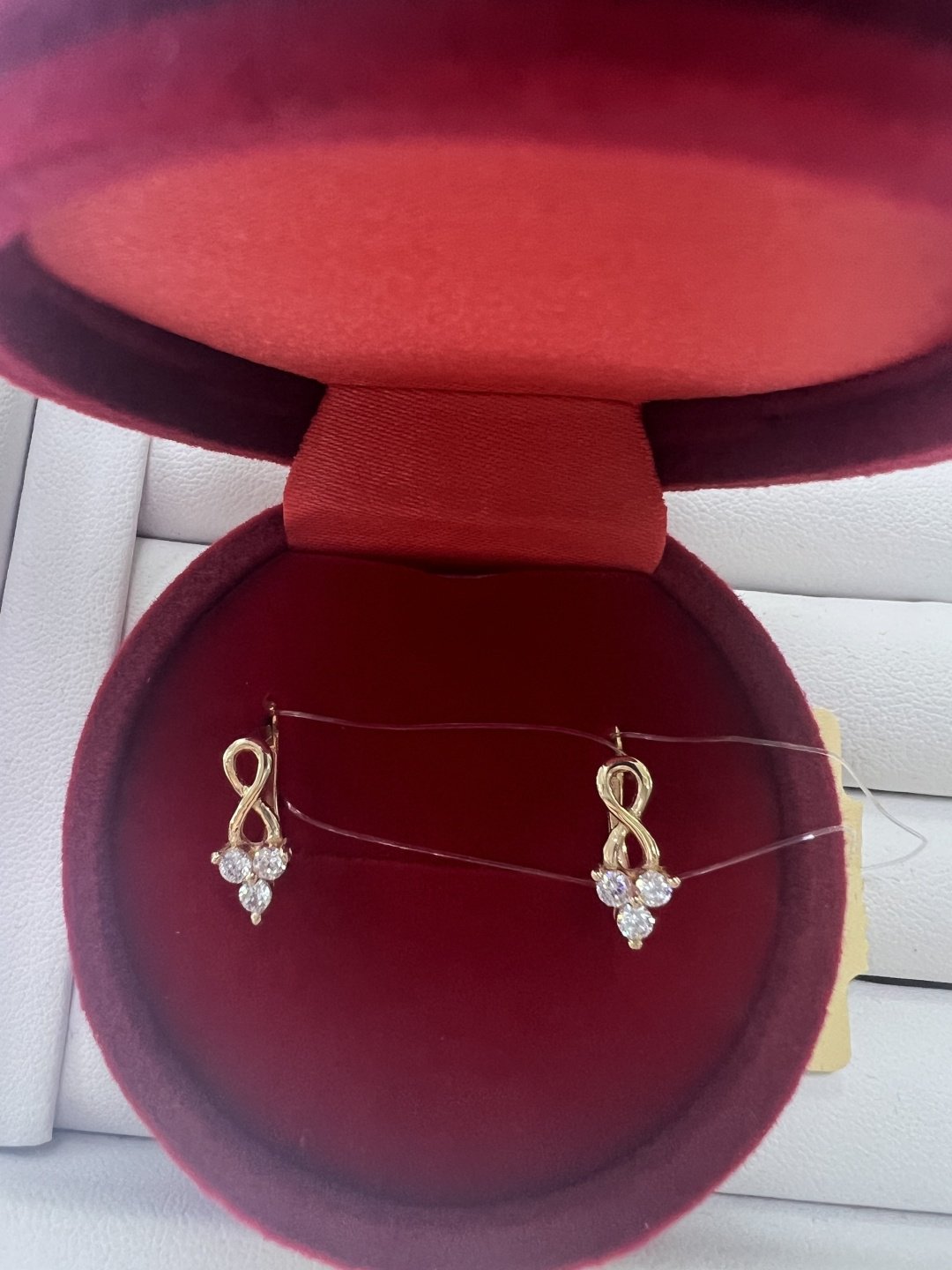 Серьги 14643020_Детский сережки золото 585 .Gulnur gold. 102297 вес 1.55 г золото, фианит купить,NaN