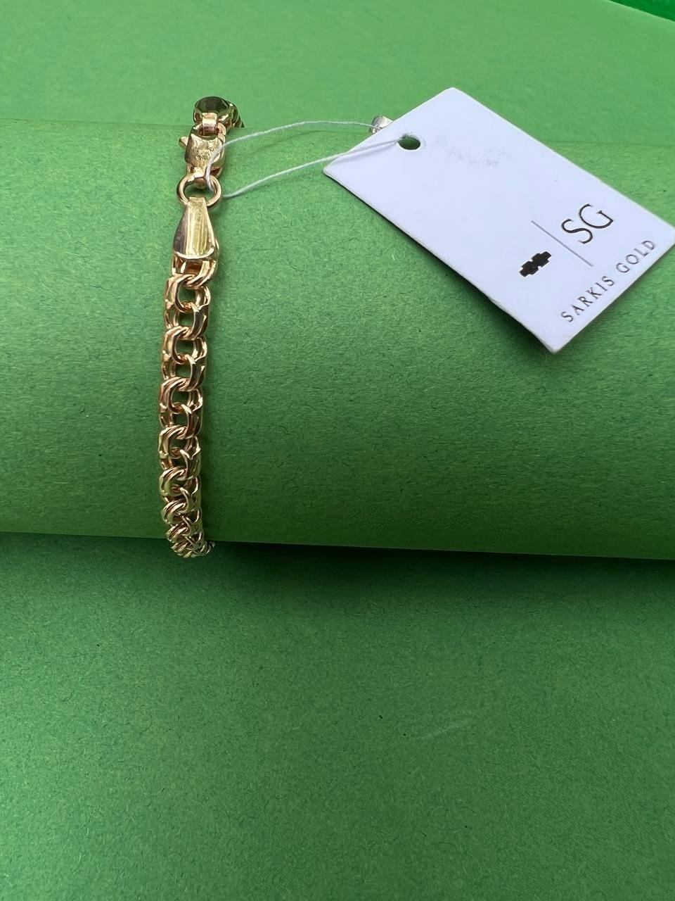 Браслет Sarkis Gold 0346 длина 17.5 см, вес 6 г золото, плетение бисмарк купить,NaN