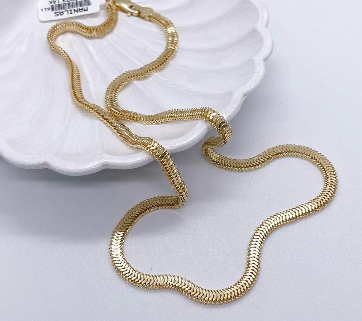 Цепь MANILAS GOLD 6564565 длина 50 см, вес 10.61 г золото, плетение снейк купить,NaN