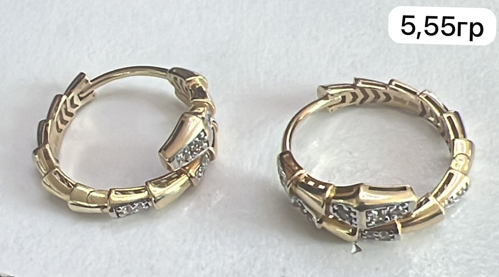 Серьги 3161 gold 454545 вес 5.55 г золото, без вставок купить,NaN