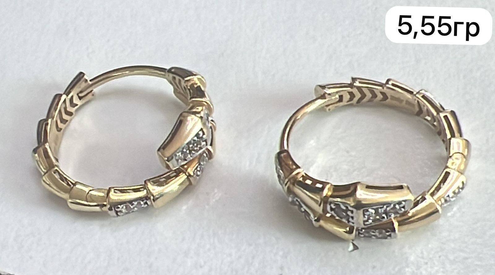 Серьги 3161 gold 454545 вес 5.55 г золото, без вставок купить,NaN