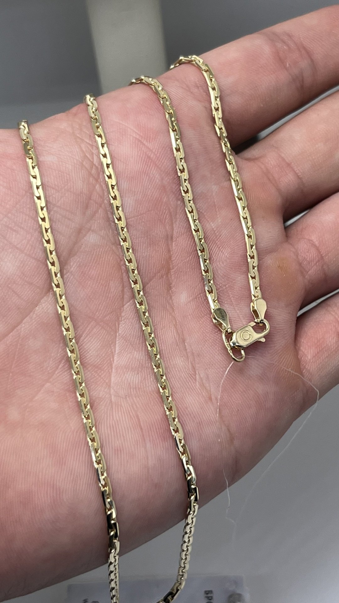 Цепь AIS COLLECTION Банан Цепь длина 55 см, вес 11.50 г золото, плетение якорное купить,950000