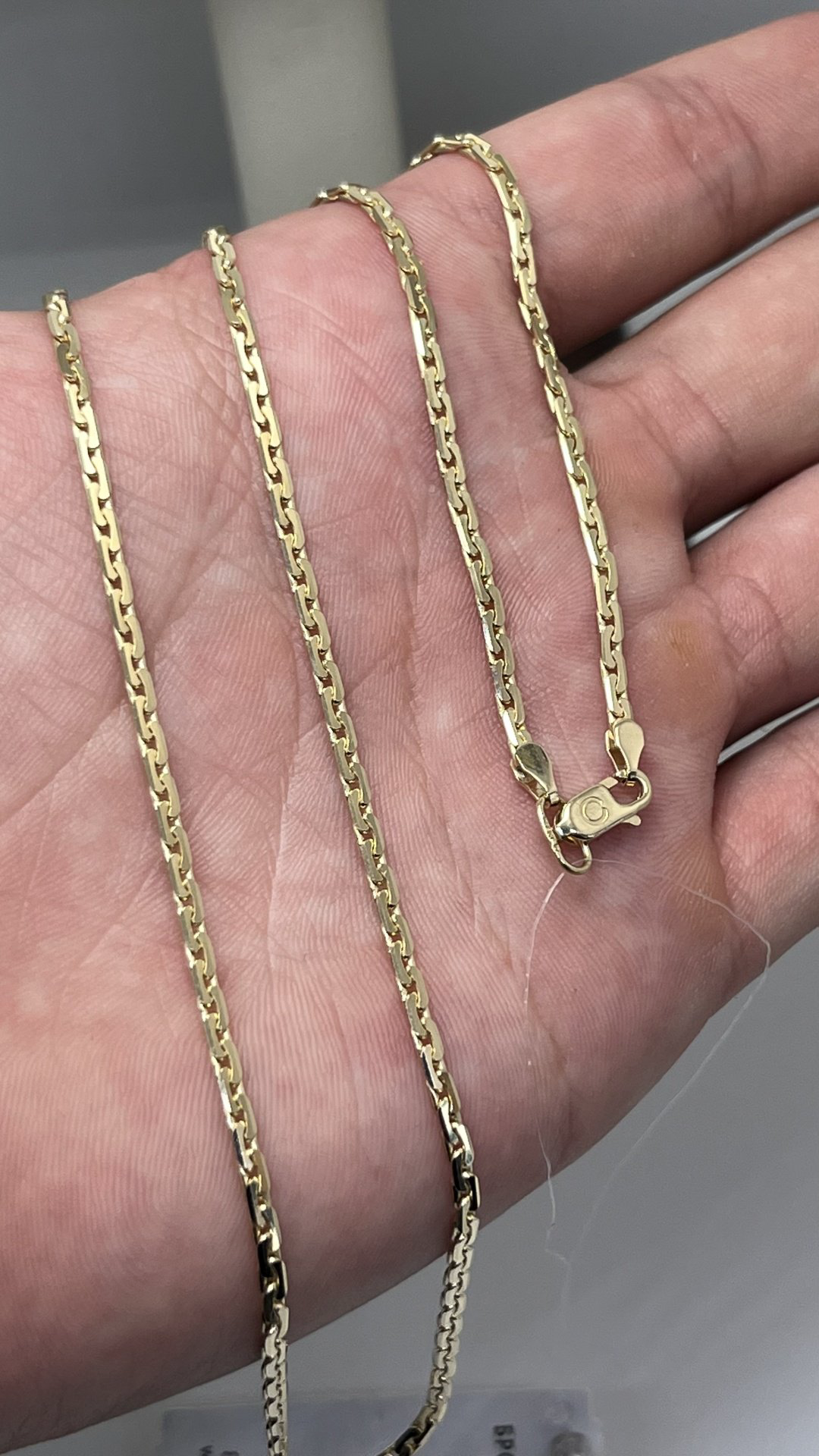 Цепь AIS COLLECTION Банан Цепь длина 55 см, вес 11.50 г золото, плетение якорное купить,950000