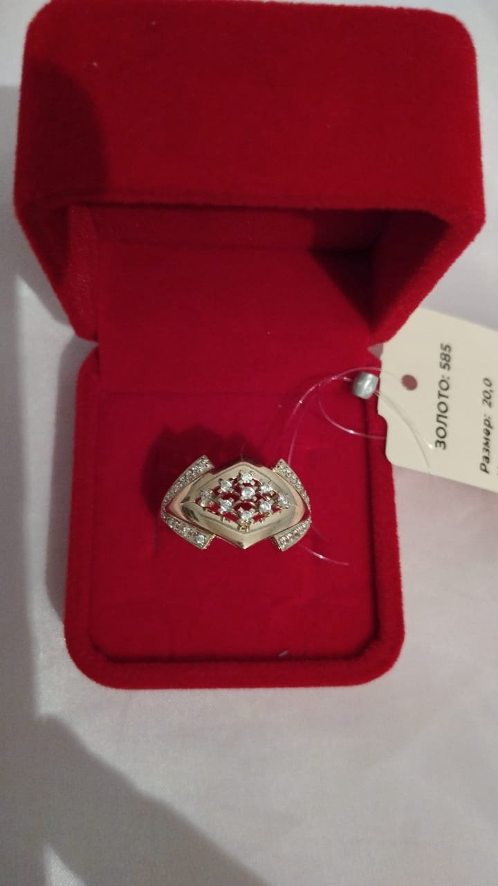 Кольцо Diamond 907533 размер 20 вес 3.58 г золото, фианит купить,NaN