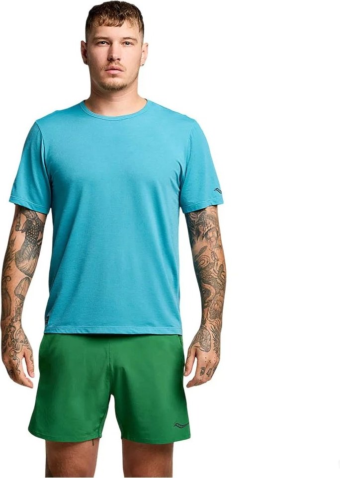 Футболка Saucony голубой купить,NaN
