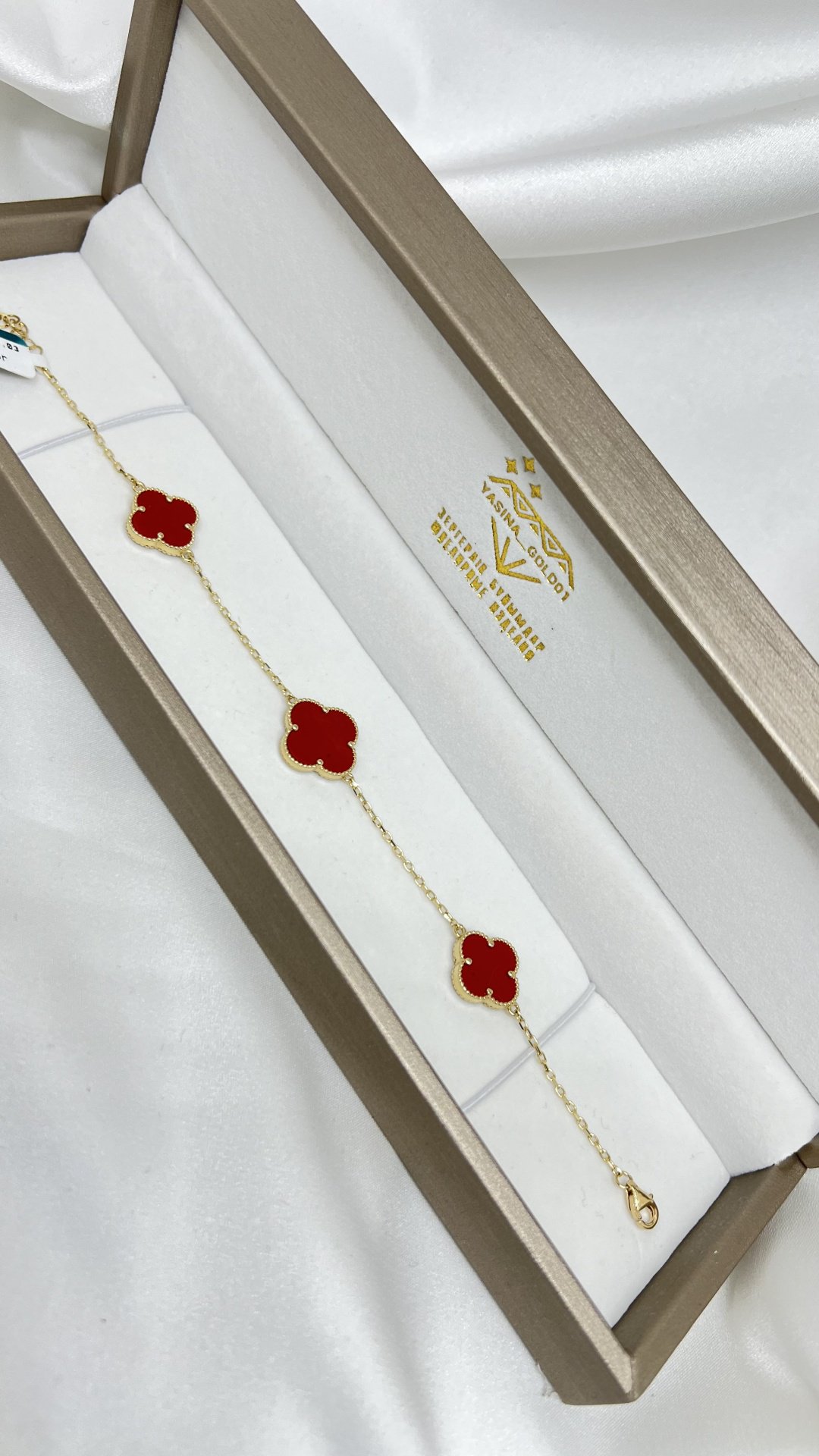 Браслет Italy Exclusive Van Cleef длина 17.18 см, вес 4.66 г золото, плетение якорное