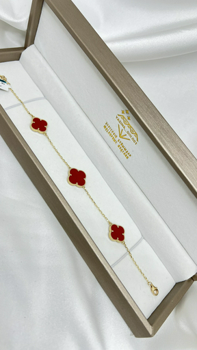 Браслет Italy Exclusive Van Cleef длина 17.18 см, вес 4.66 г золото, плетение якорное