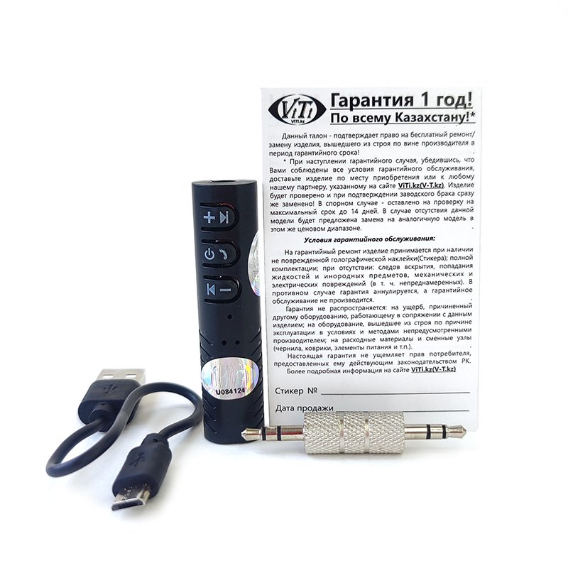 Кабель Bluetooth ViTi V1 черный купить,0
