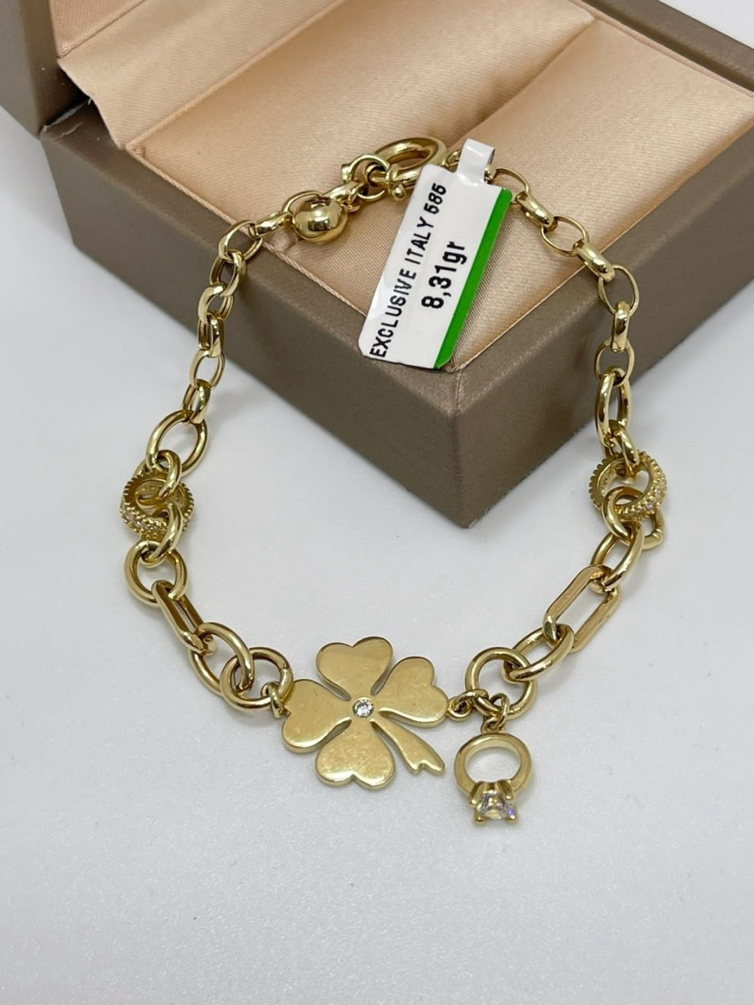 Браслет Anel Gold 473240 длина 20 см, вес 8.31 г золото, плетение шопард купить,620450