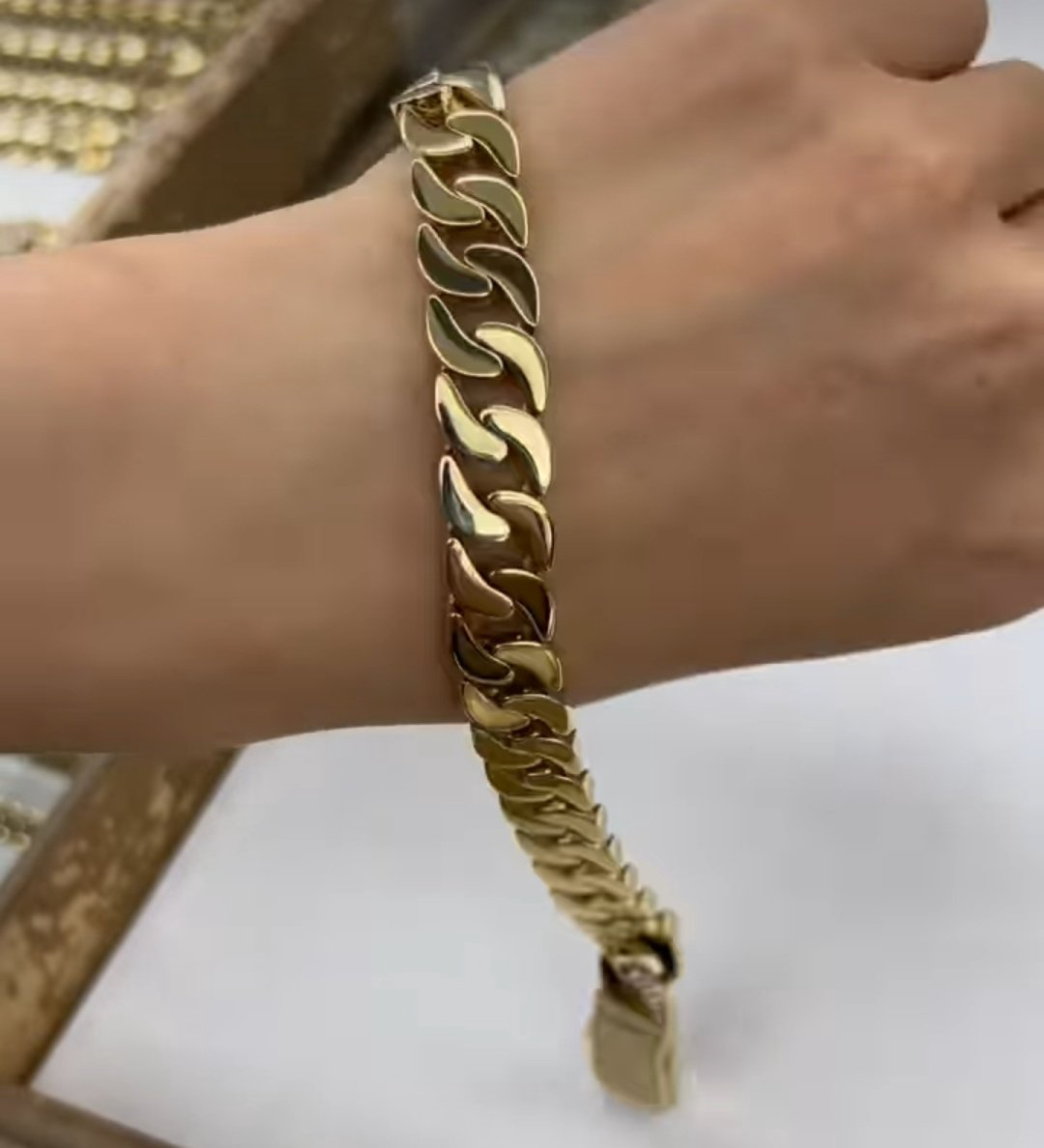Браслет Italian Gold 925738 длина 20 см, вес 18 г золото, плетение колос купить,NaN