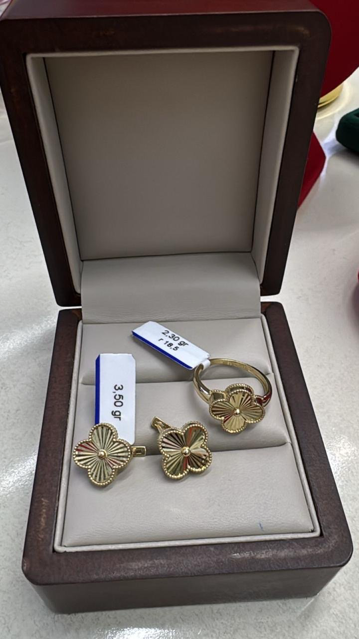 Italy Gold Комплект ITALY Van cleef 585 вес 5.8 г золото, без вставок купить,427000