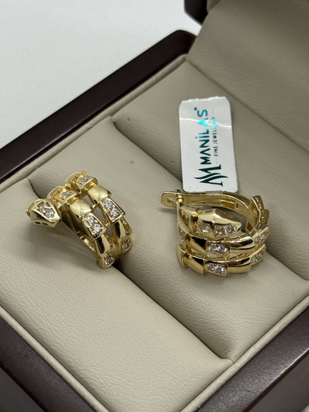 Серьги MANILAS GOLD 153306244 вес 6.43 г золото, без вставок купить,NaN
