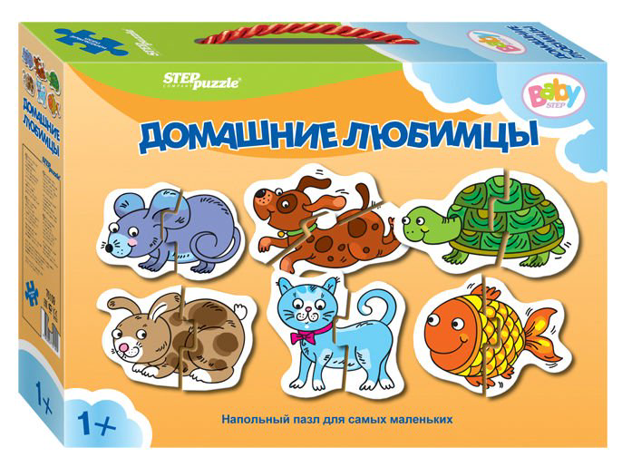 Пазл Step Puzzle Домашние любимцы 12 элементов купить,NaN